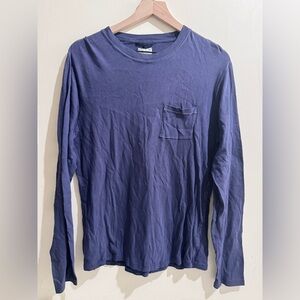 Ag Adriano Goldschmied Navy Long Sleeve Tee